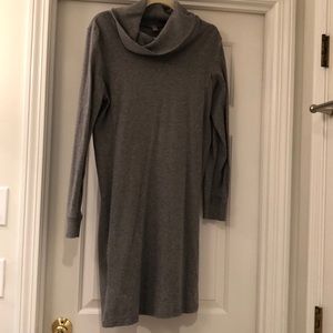 J Jill Gray Cowl Neck Long Sleeve Dress